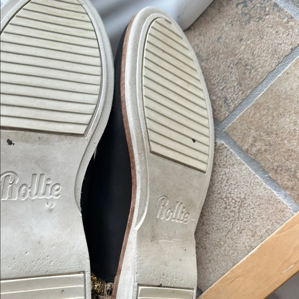 Rollie Black and Animal Print Ankle Boots - Picture 6 of 9